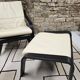 Fauteuil lounge et son ottoman cuir