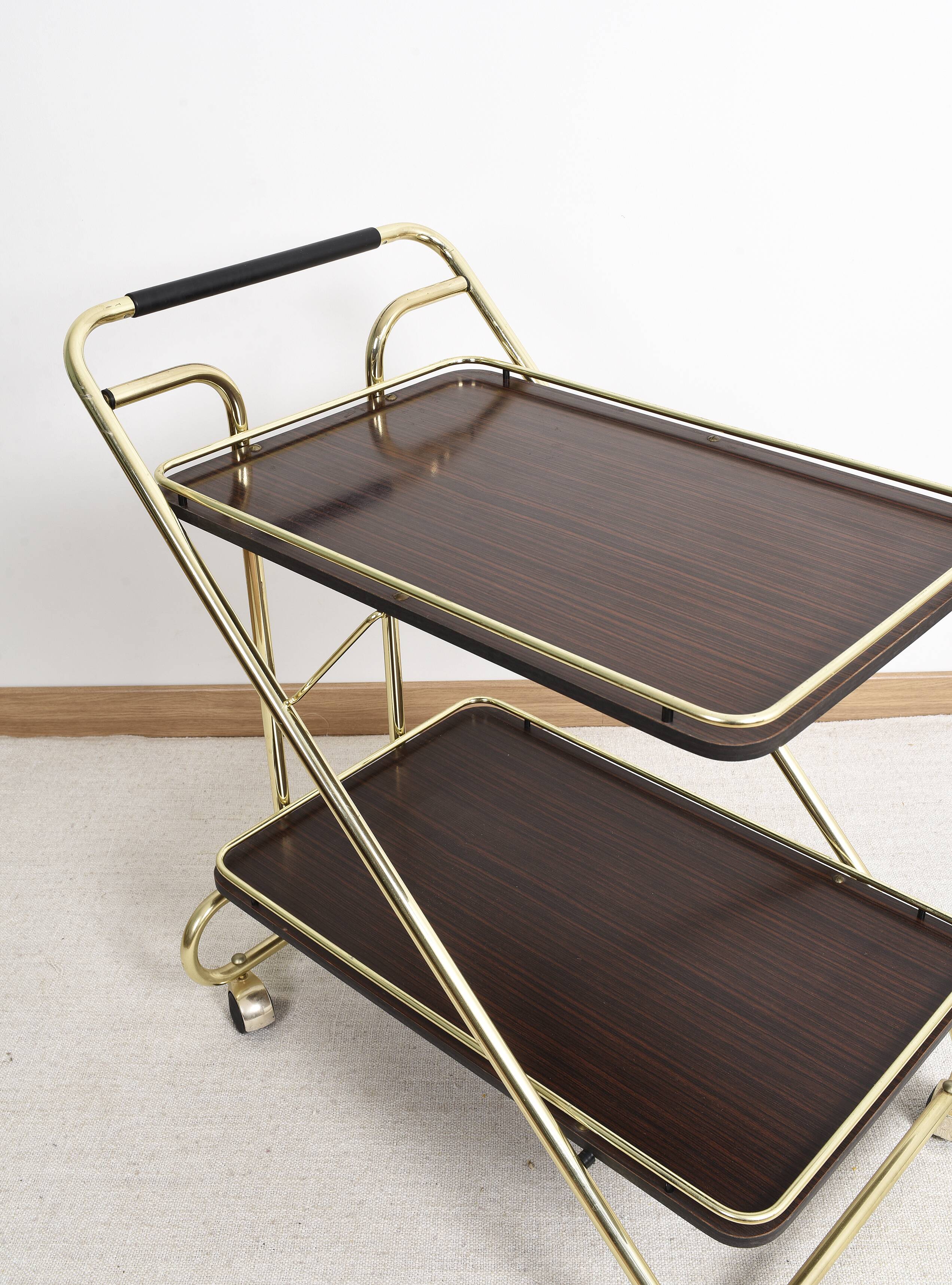 Trolley, bar service, folding table, in formica