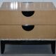 Cloud bedside tables by J Robert Scott with 14-carat gold veneer.