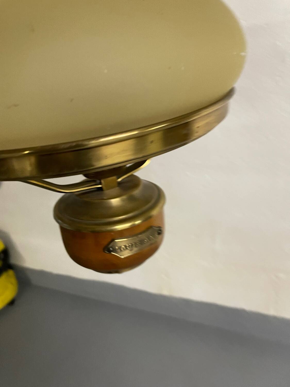 Opaline glass pendant light