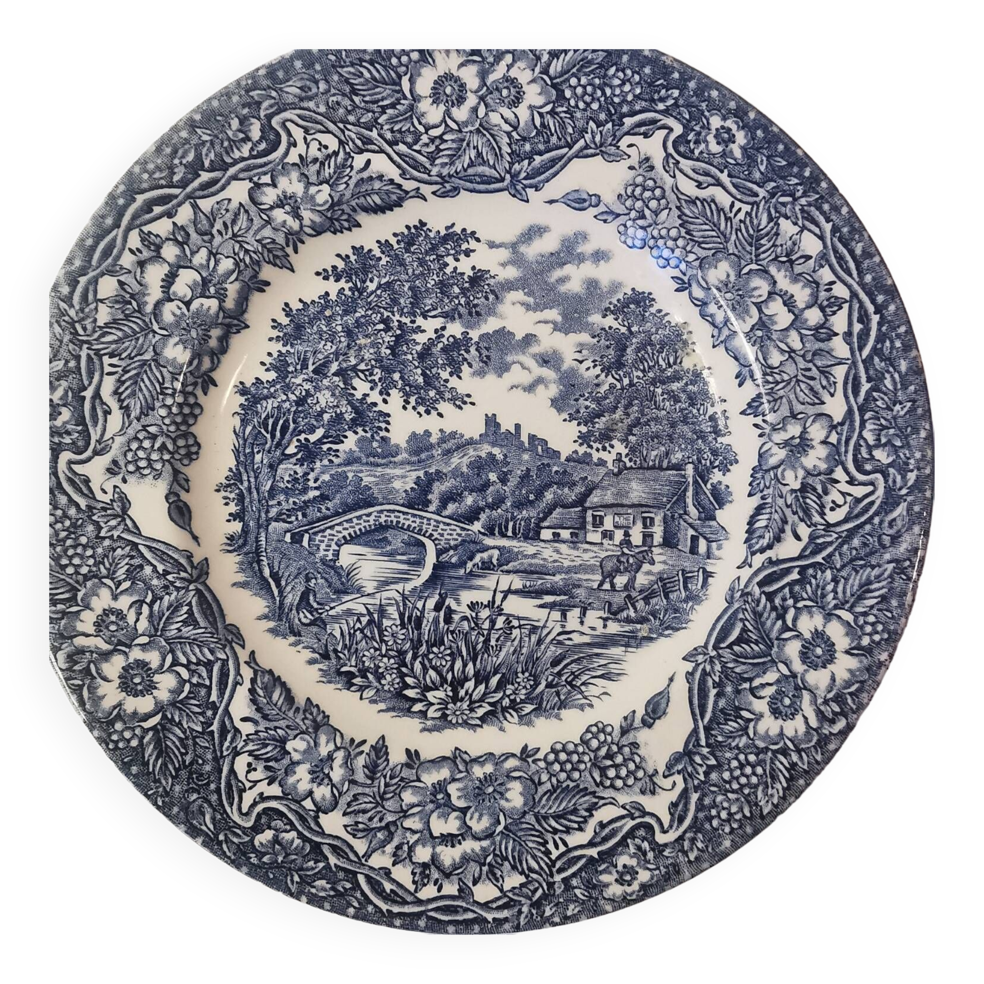 English Ironstone England dessert plate English Cottage pattern