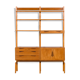 Rival 2 bay teak wall unit with 3 cabinets and 5 shelves by Brodrene Jatogs Norway, Kjell Riise, 196
