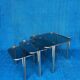Set of 3 vintage nesting tables 1970 hollywood regency gold metal