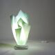 Lampe d'ambiance corolle vert anis