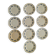Lot of 10 old Badonviller Richelieu ironstone plates