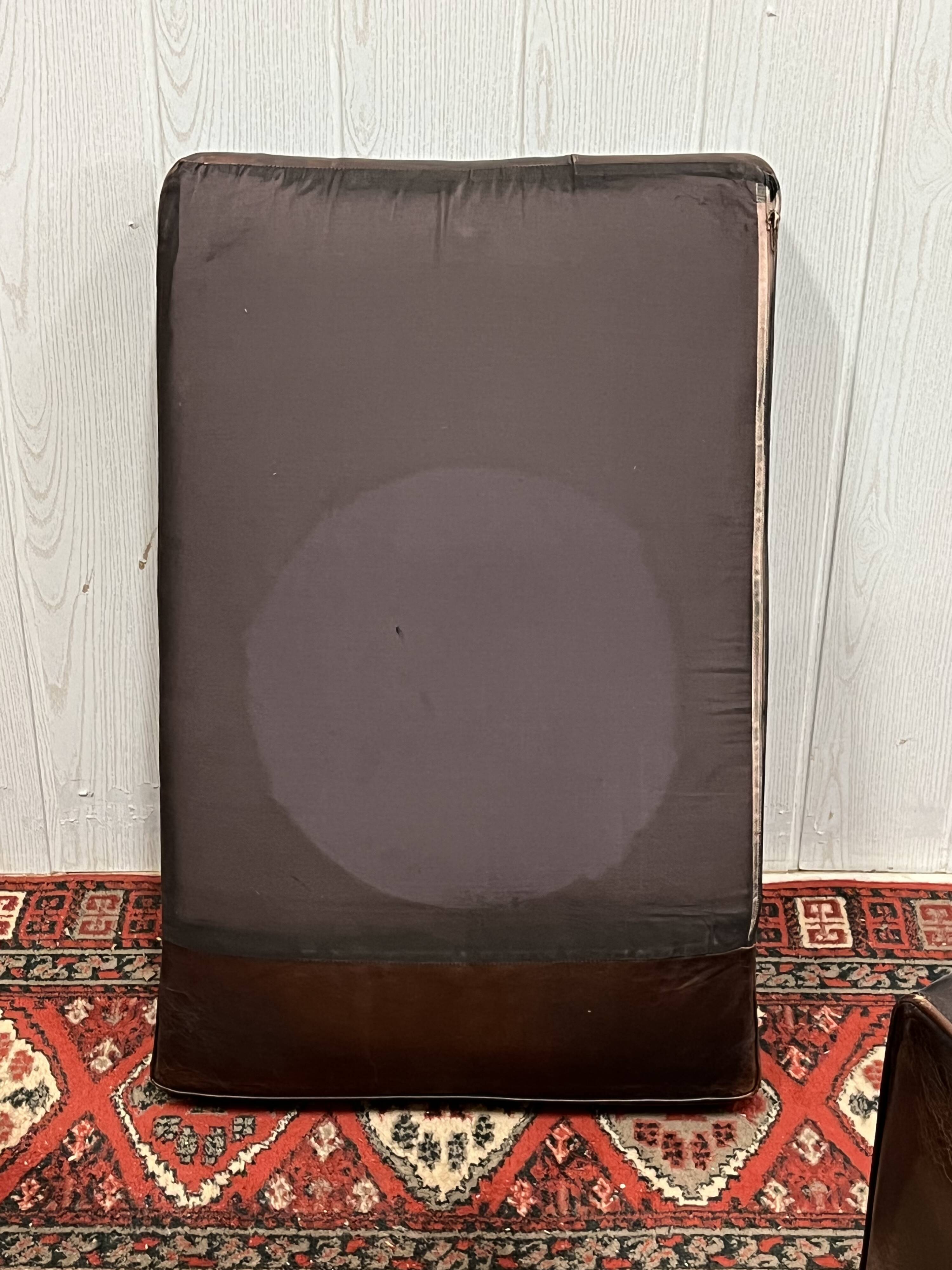 Leather club armchair