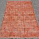 Tapis orange pour chambre à coucher