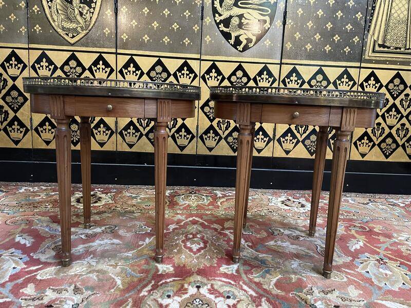 Pair of Louis XVI style bedside tables