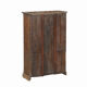 Bibliotheque armoire vaisselier marron vieux teck piece d'origine