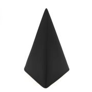 Black pyramid sculpture by Antonio Lampecco in ceramic, 1980s