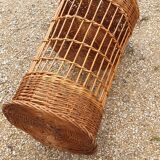 Rattan cylinder basket