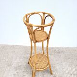 Vintage rattan plant holder