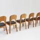 Vintage Danish teak dining chairs by Niels Koefoed set of 6