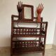 Vintage woven wicker shelf