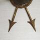 French Vintage Bronze Empire Arrow & Quiver Criss Cross Double Wall Sconces