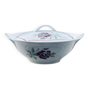 Vegetable dish "Dominique" Céranord Saint-Amand – Hand-decorated – 1950s