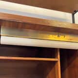 Ladderax, scandinavian desk bookcase in teak and black iron