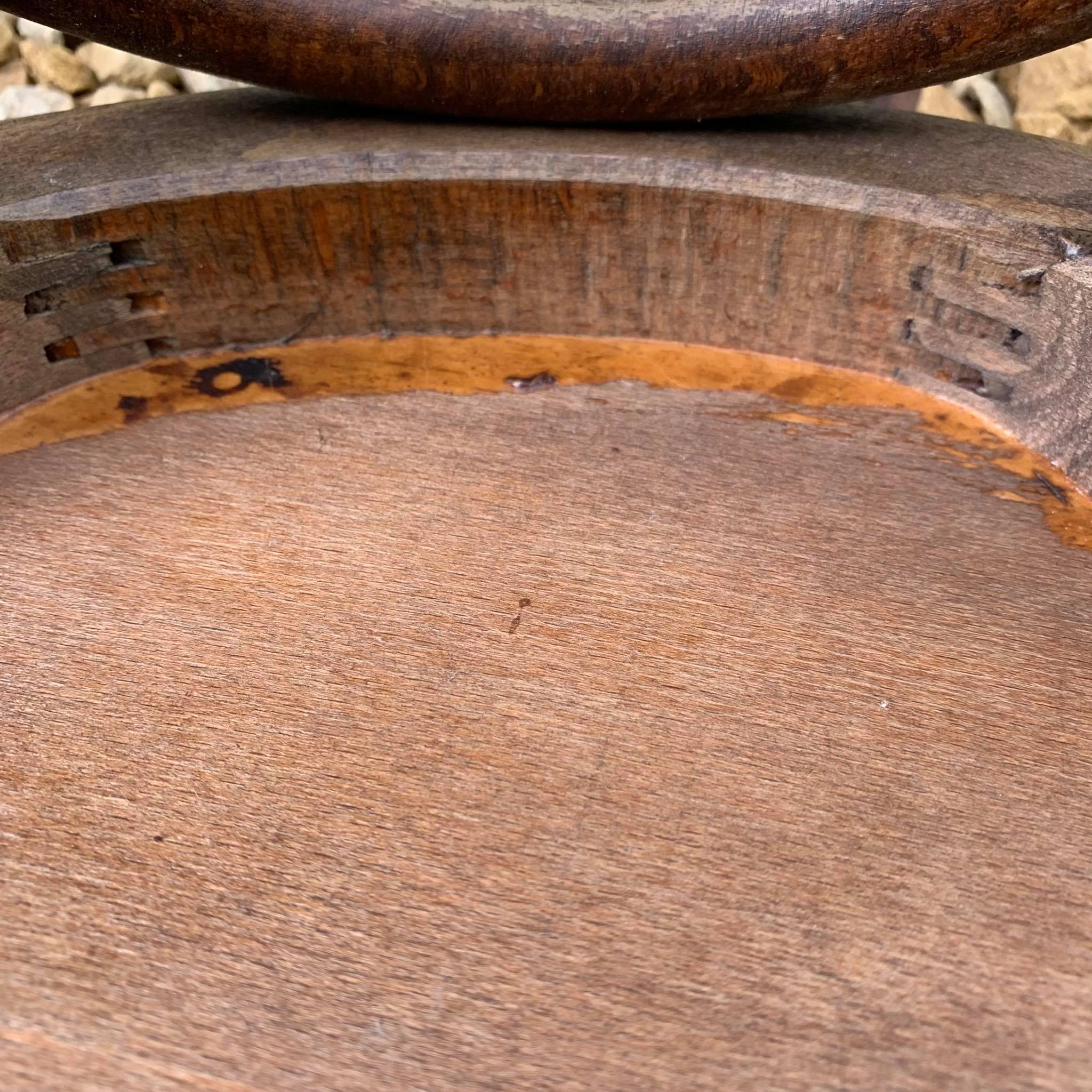 Curved wooden bistro stool