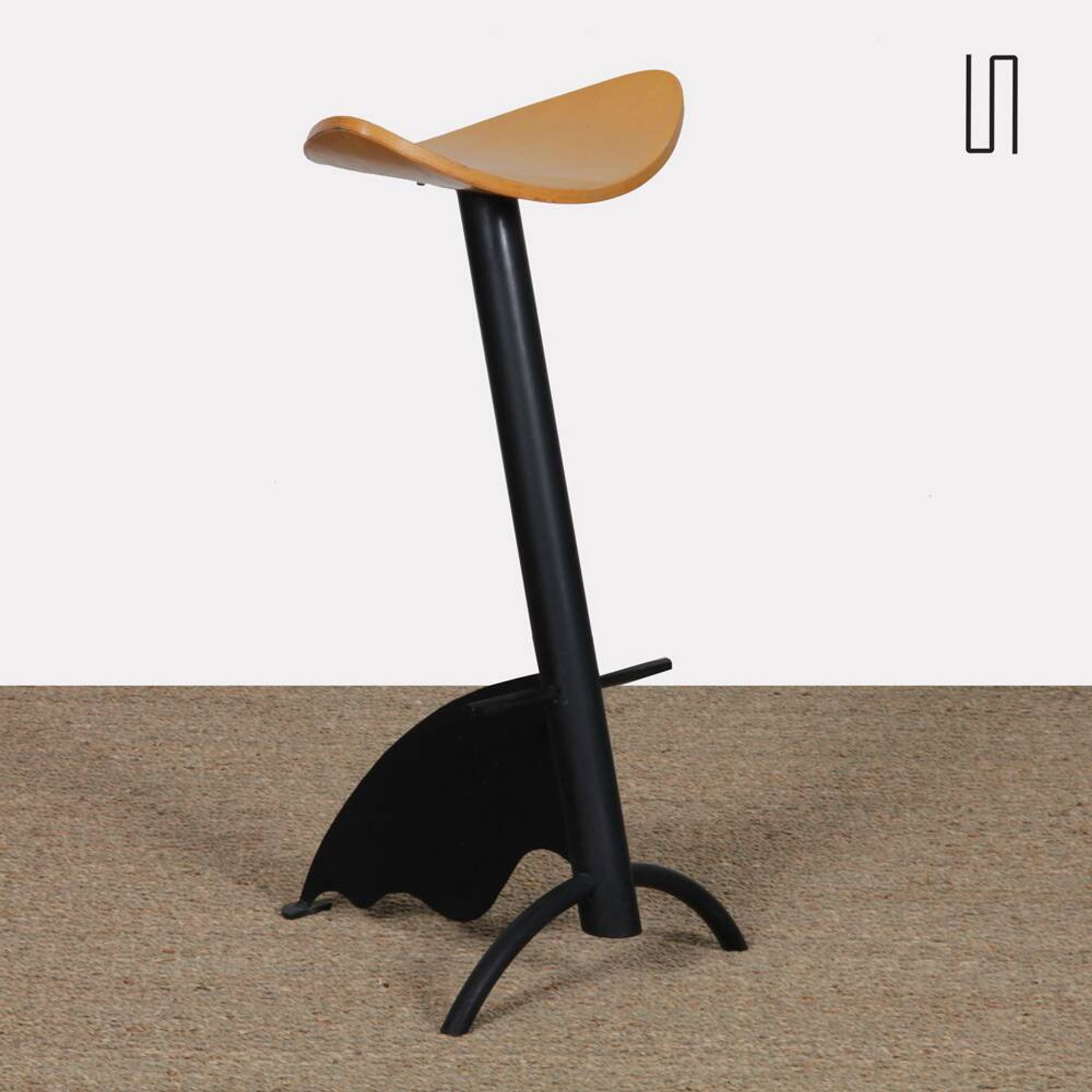 Platform bar stool by Maurizio Peregalli for Zeus, 1980