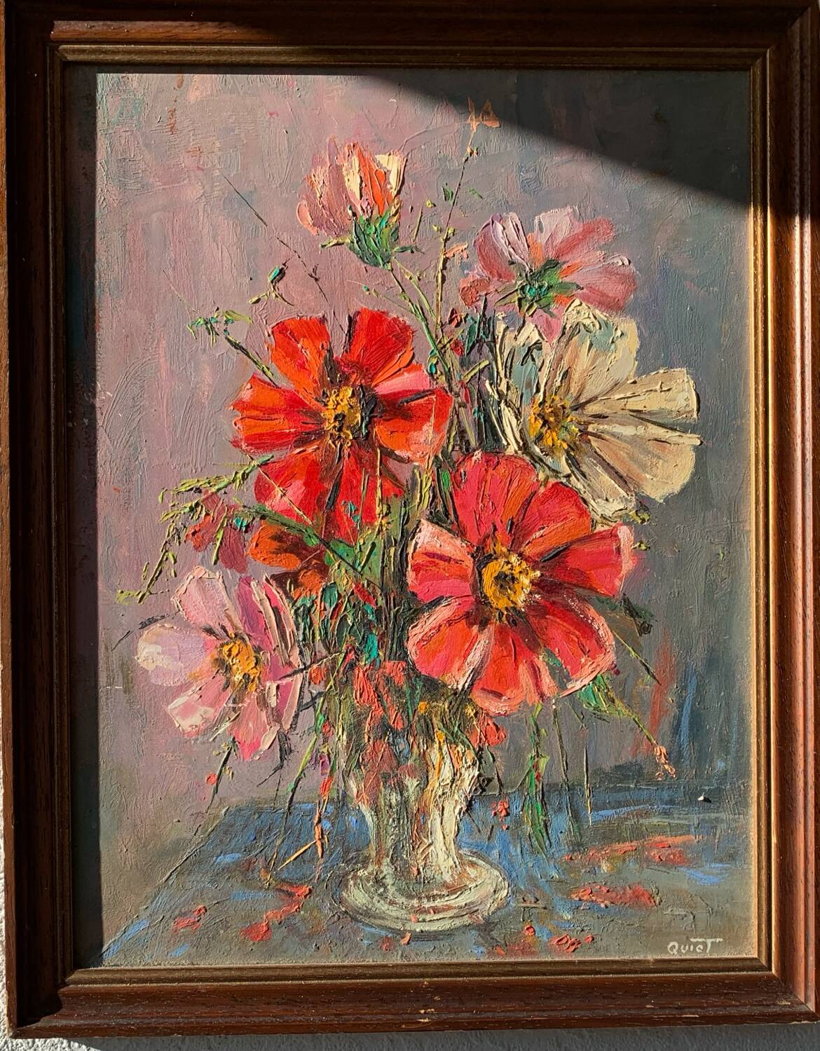 Old oil painting on panel