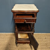 Louis XVI style bedside table in mahogany and rosewood