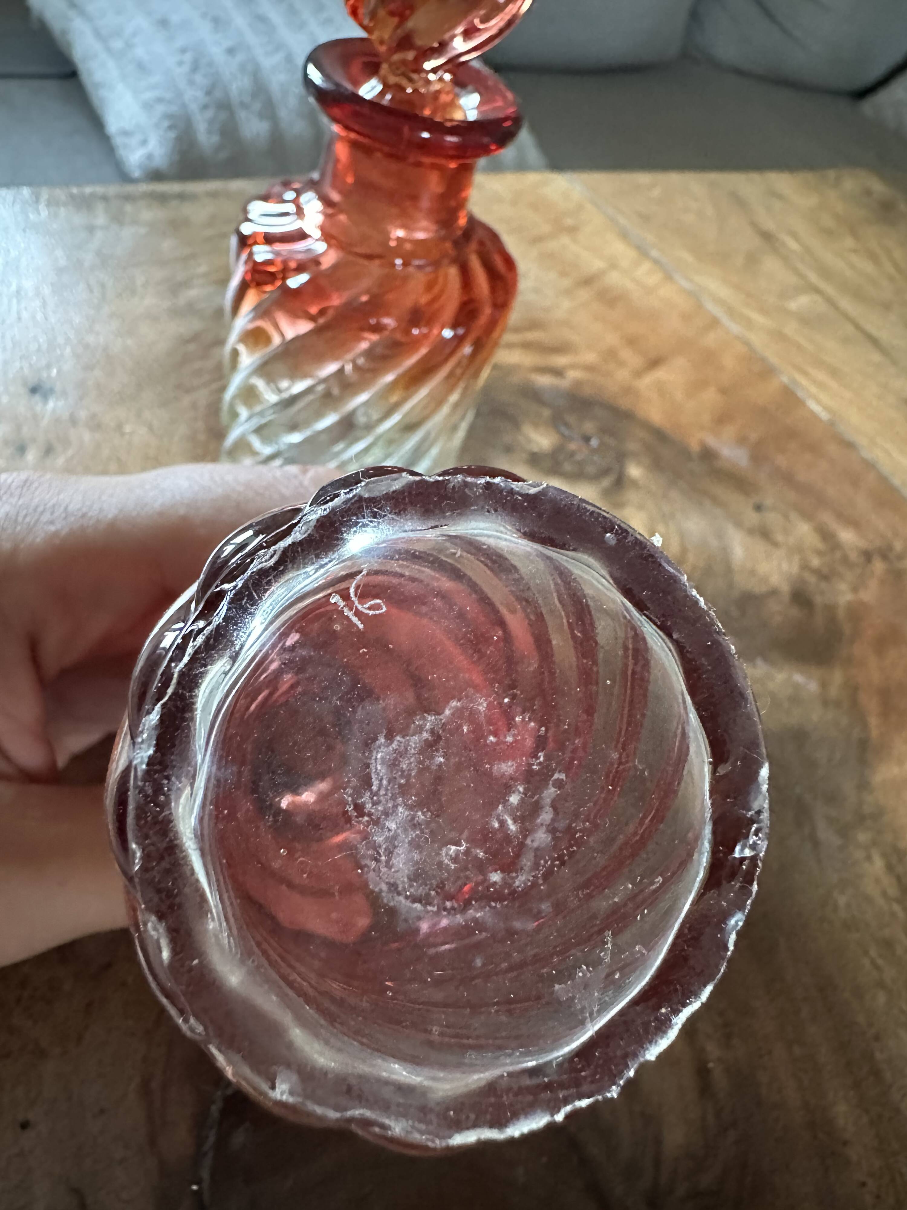 Baccarat red crystal bamboo vase