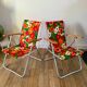 Paire de chaises de camping à fleurs vitaminées 70
