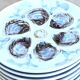Oyster service in Saint Amand earthenware, hand-painted.