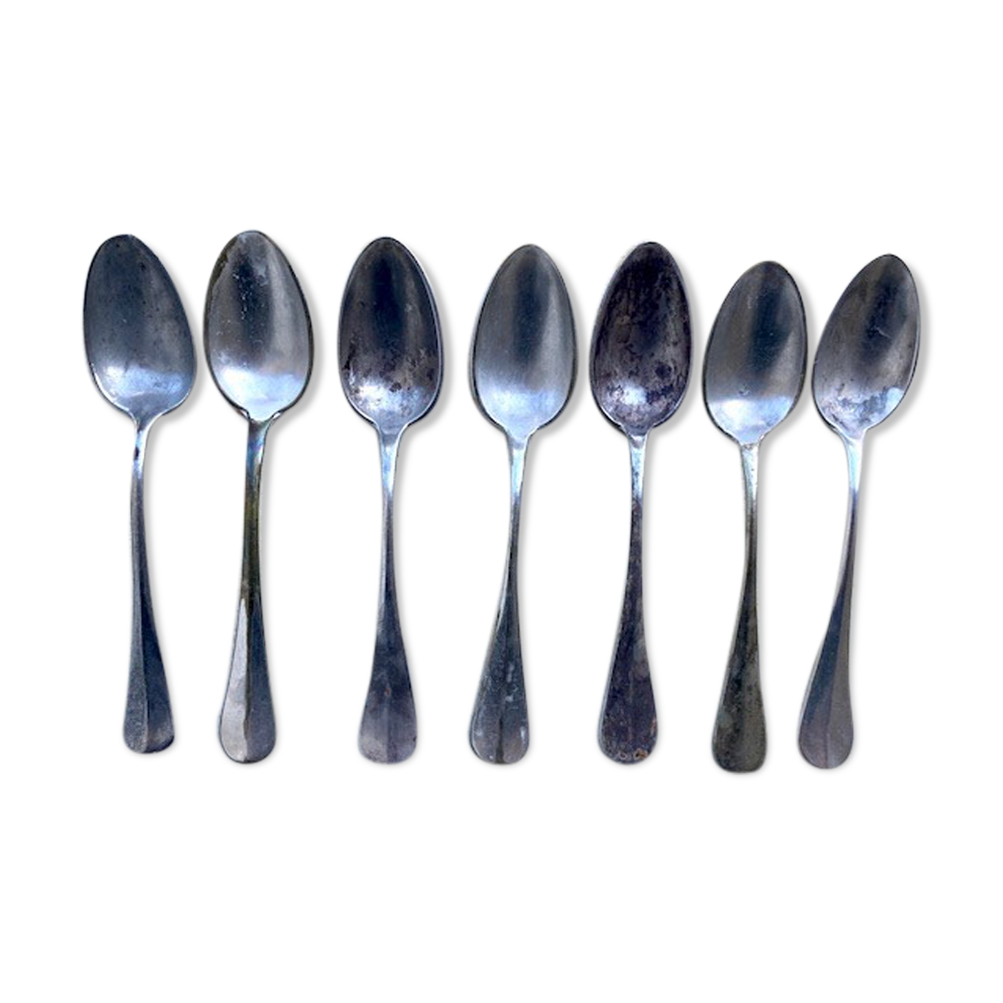 8 silver metal spoons Apollo goldsmith