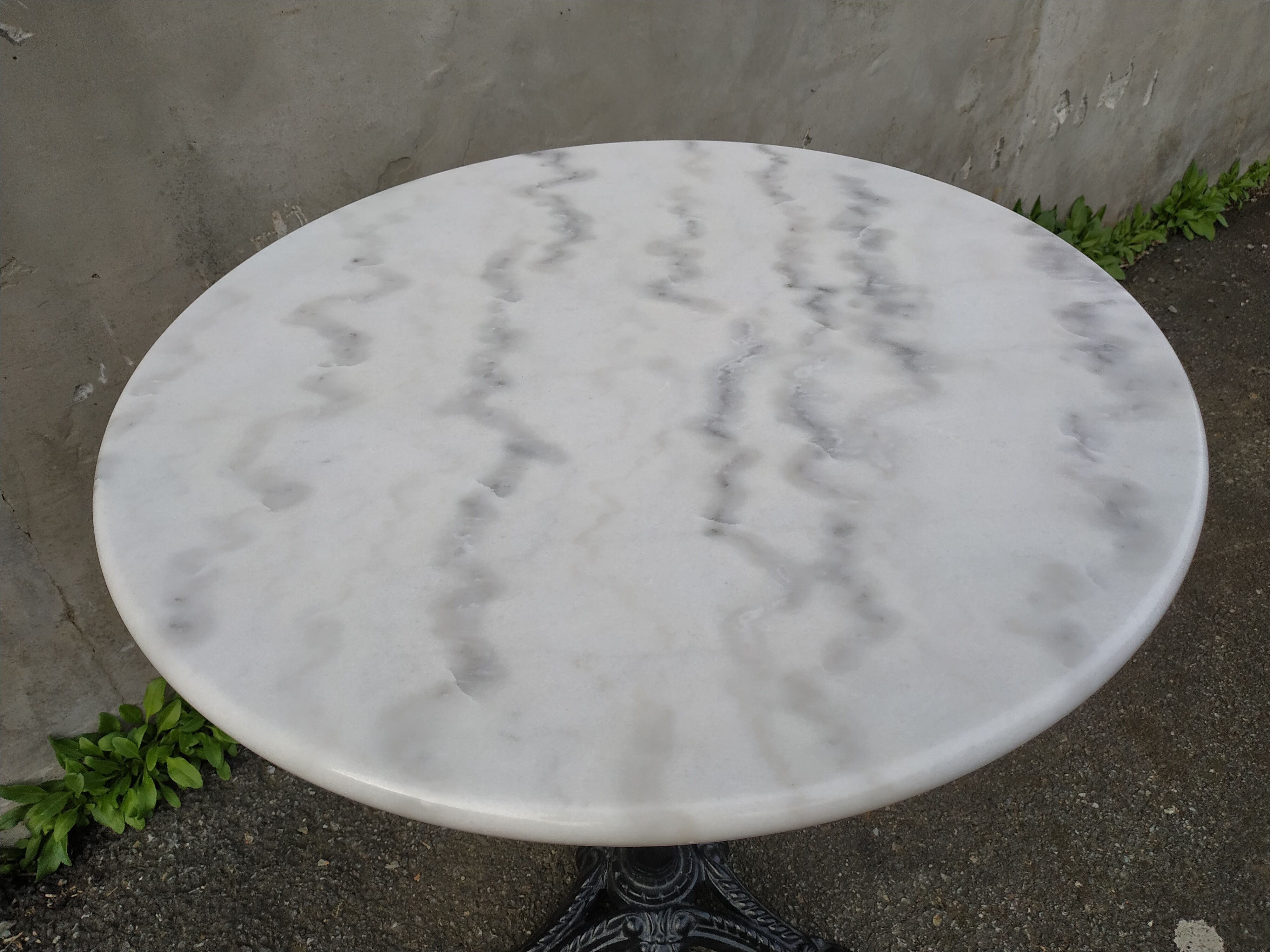 Cast and marble bistro table