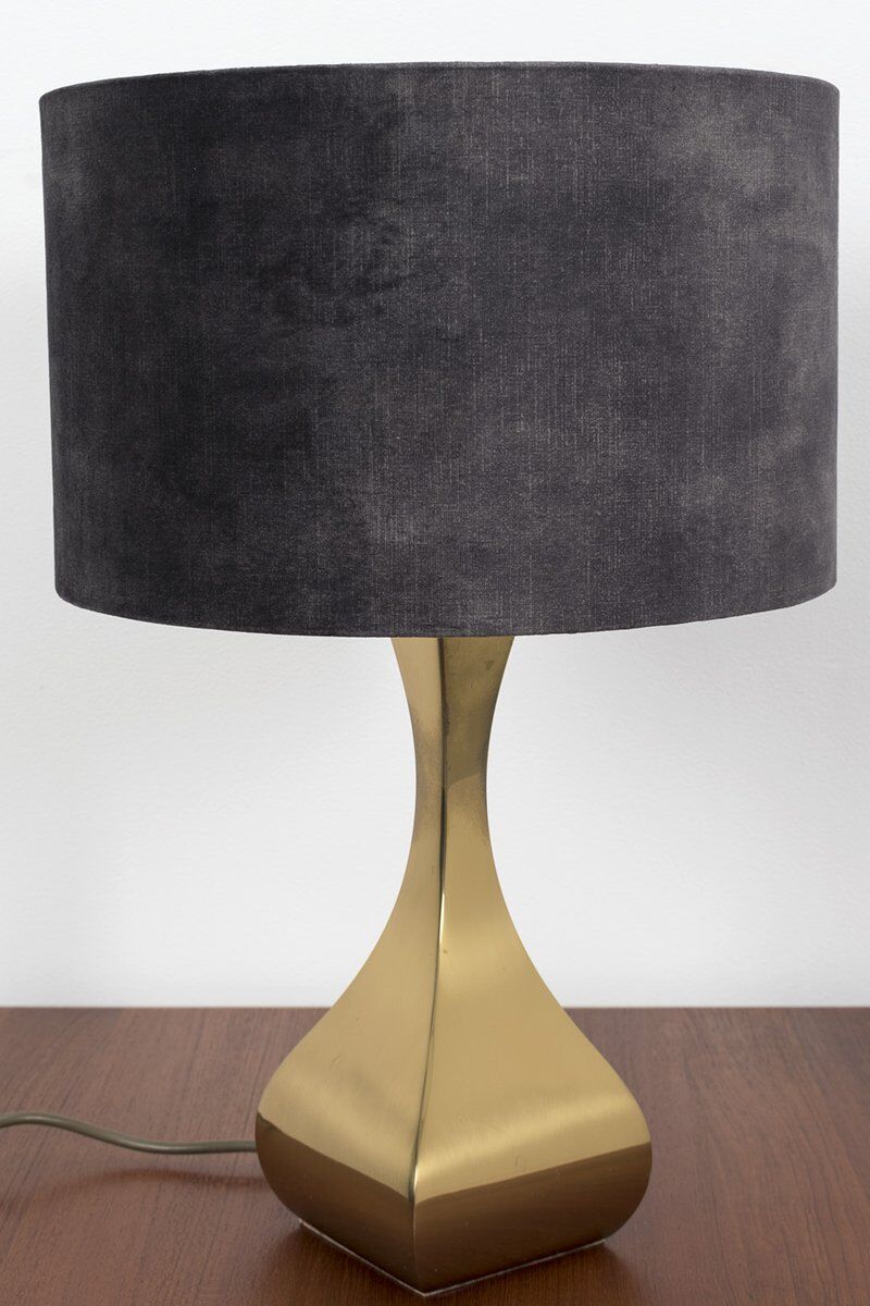 Brass & Velvet Table Lamp