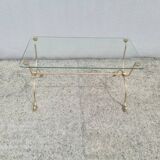 Jansen house style coffee table (glass and brass) fish base