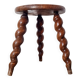 Modernist farm stool with screw legs
