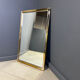 Vintage brass mirror by Belgochrom, 1970s