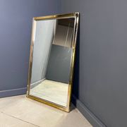 Vintage brass mirror by Belgochrom, 1970s