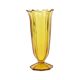 Art Deco Vase Pressed Glass Amber Rosice Glassworks 21cm