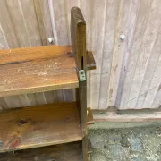 Rustic solid wood wall shelf 76x86cm 3 levels 1970