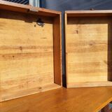 Pine farmhouse table ● Honey patina & Zebra grain