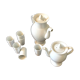 White porcelain coffee and tea set