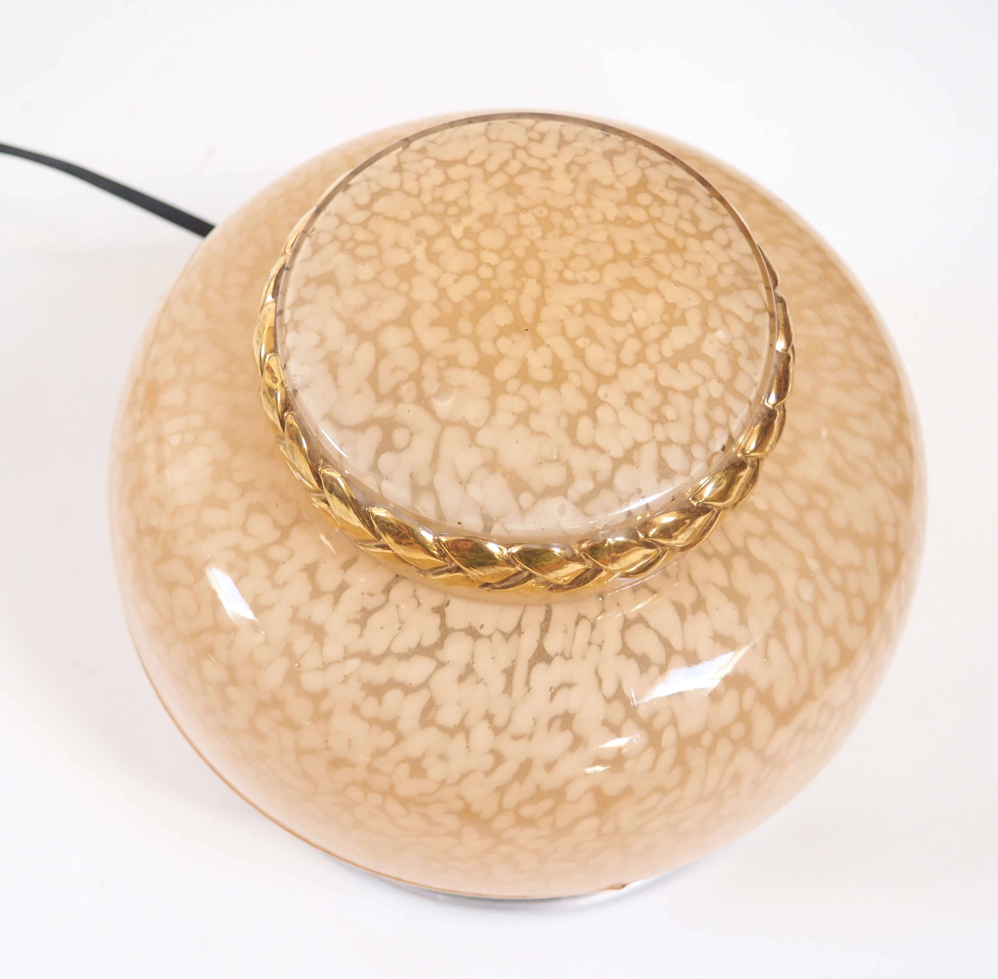 Lampe verrerie de clichy et tresse