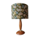 vintage Scandinavian table lamp with turned wood and Japanese lampshade