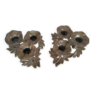 Paire de bougeoirs anciens