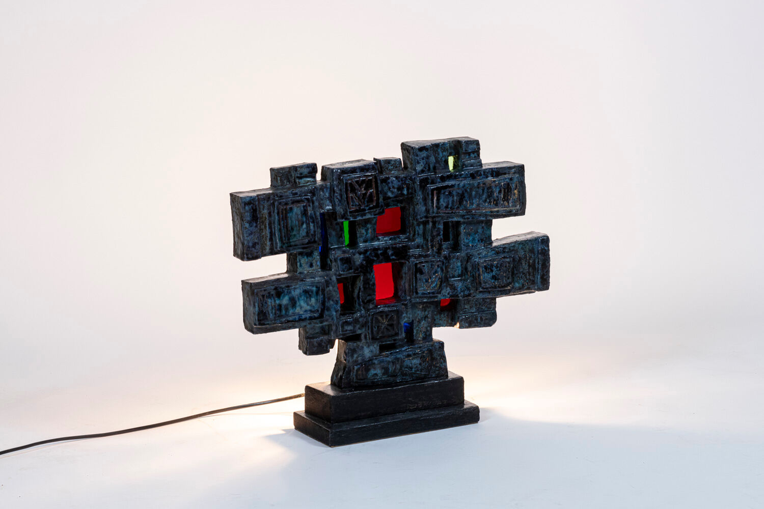 Auguste Harzic, Ceramic and glass sculpture, year 1968