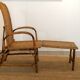 Chaise longue en osier années 30