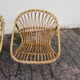 Paire de fauteuils rotin vintage