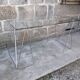 Bureau vintage plateau verre 130 cm