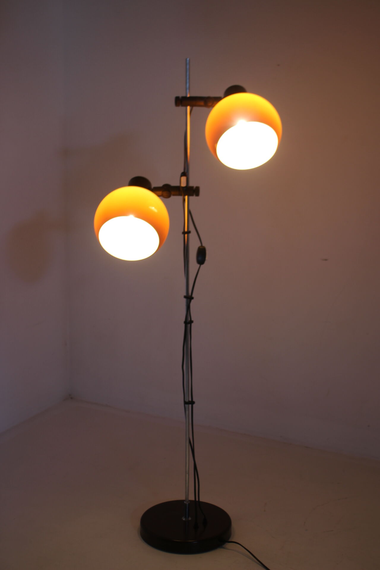 1970s Floor lamp with Plastic Lamp Shades, Hungary