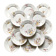 Floral porcelain dessert plates x14