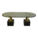 Bronze, brass and crystal table by Gianni Versace for Versace Home, Italy, 1980s.