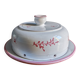 Vintage Ceramic Cheese Dome – Floral Branch Decor